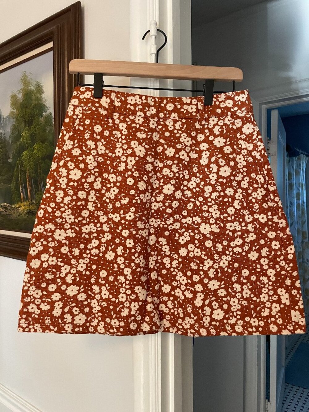 NWT Princess Highway Floral Skirt – Size 10 – Rust & White